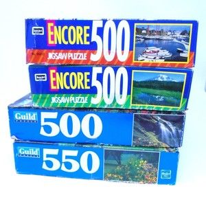 Lot of 4 Vintage 500pc. Jigsaw Puzzles